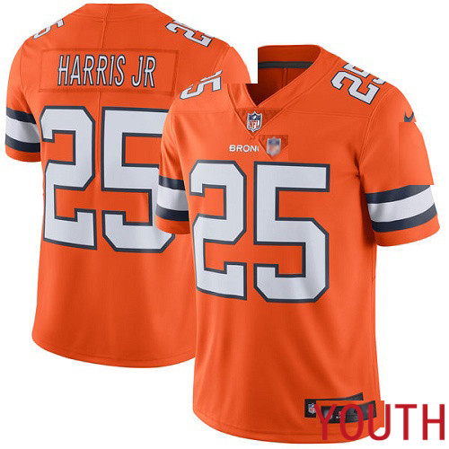 Youth Denver Broncos #25 Chris Harris Jr Limited Orange Rush Vapor Untouchable Football NFL Jersey->youth nfl jersey->Youth Jersey